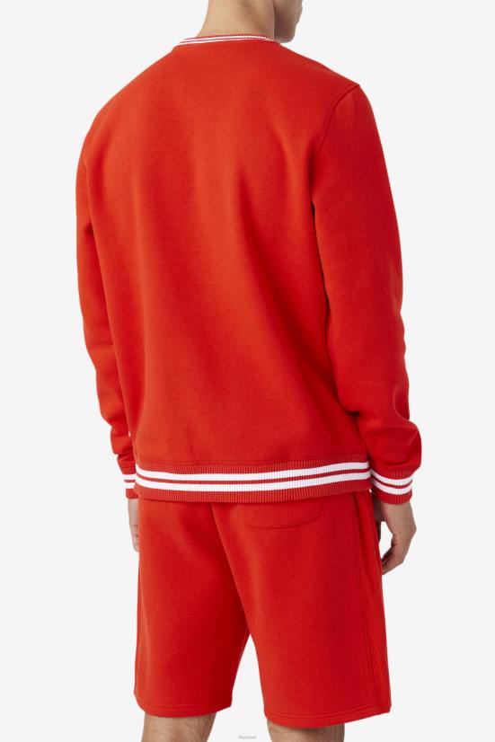 אדום לוהט/כחול/לבן FILA סווטשירט אדום לוהט/כחול/לבן טיילור עם צווארון צווארון פילה 68LF498