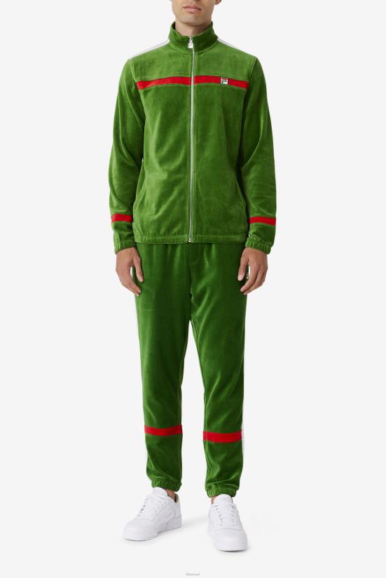 גן רשמי/לבן/אדום FILA גן רשמי / פילה מכנסיים קטיפה לבנה / אדומה 68LF582