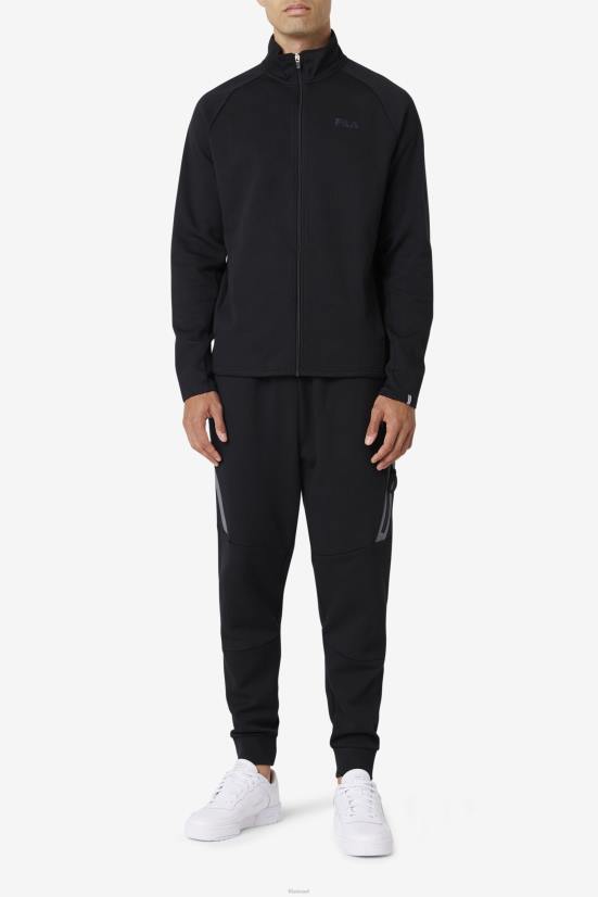 שָׁחוֹר FILA מכנסי מסלול נוסעים שחור פילה 68LF605