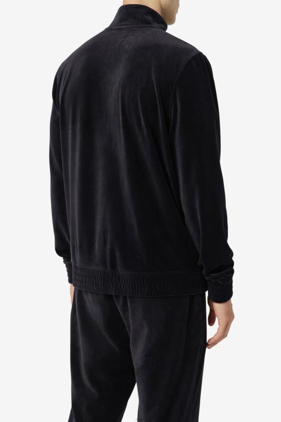 שָׁחוֹר FILA מעיל קטיפה שחור או פיט פילה 68LF826