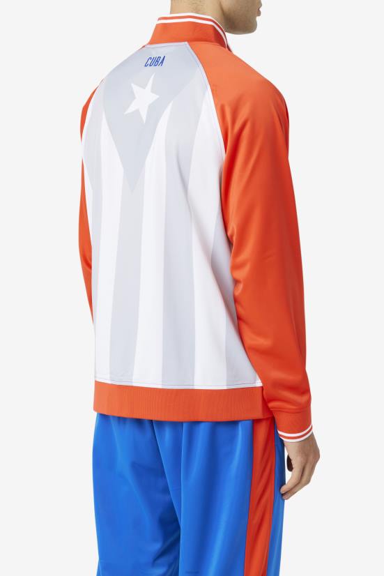 אדום לוהט/לבן/כחול FILA מעיל קובה טרייל פילה אדום/לבן/כחול לוהט 68LF914