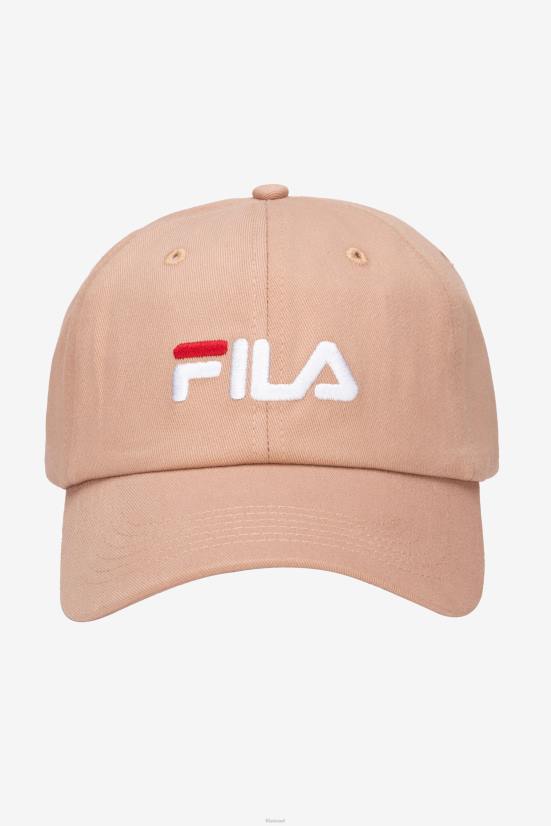 ורד מהגוני FILA כובע בייסבול עם לוגו רקום פילה מהגוני 68LF994