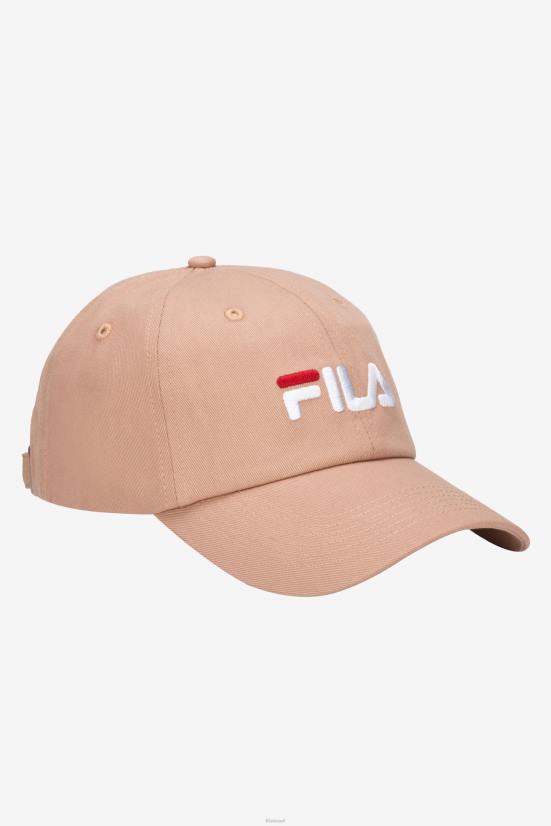 ורד מהגוני FILA כובע בייסבול עם לוגו רקום פילה מהגוני 68LF994