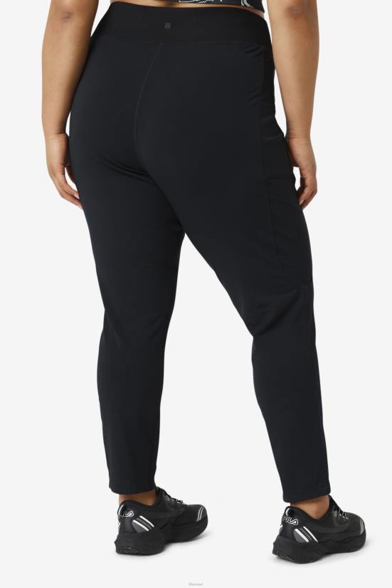 שָׁחוֹר FILA Fi-Lux שחור מכנס רגליים דק פילה 68LF1998