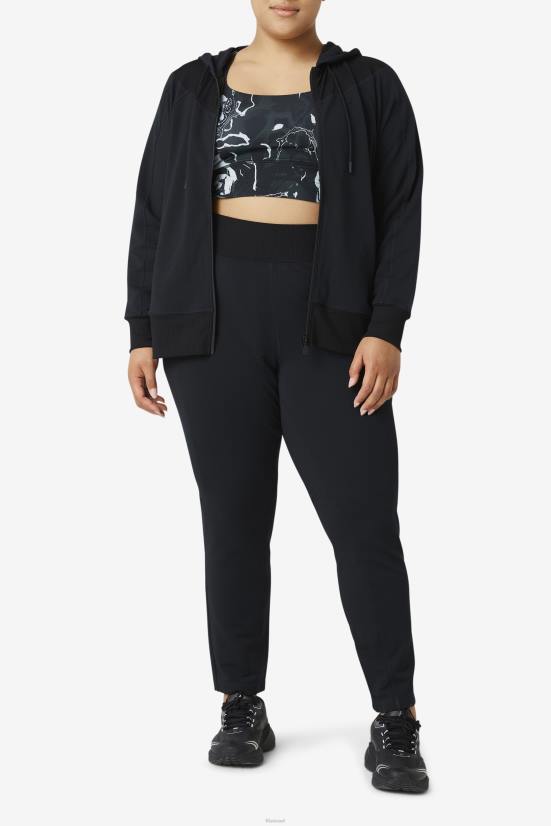 שָׁחוֹר FILA Fi-Lux שחור מכנס רגליים דק פילה 68LF1998