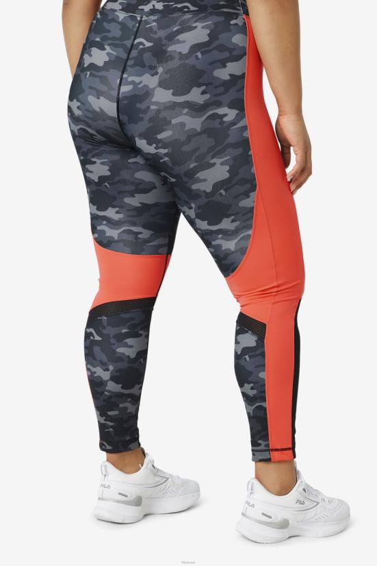קאמו כהה/אלמוגים לוהטים/שחור FILA Forza color blocked legging fila dark camo/hot coral/שחור 68LF2000