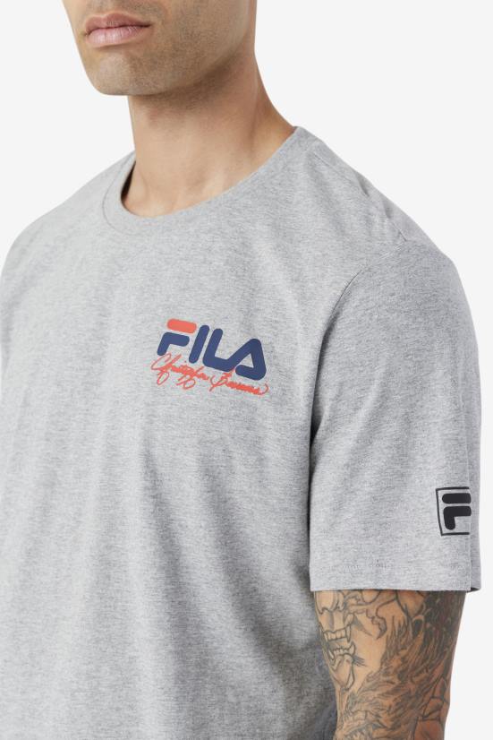 אפור אברש FILA Heather Grey Bevans Park גרפי טי פילה 68LF390
