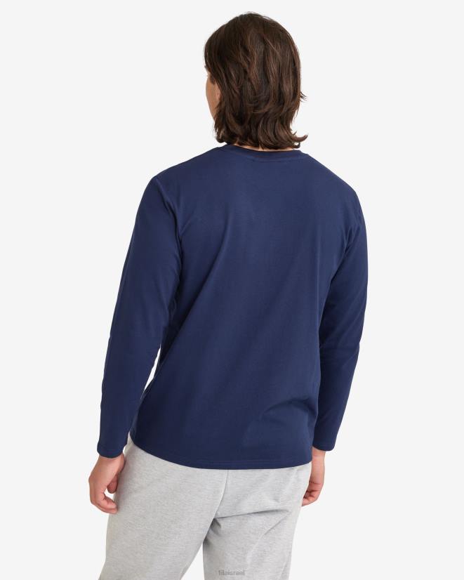 חיל הים החדש FILA T-shirt basic l/s לגברים חדש נייבי fila 68LF2547