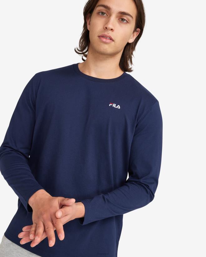 חיל הים החדש FILA T-shirt basic l/s לגברים חדש נייבי fila 68LF2547