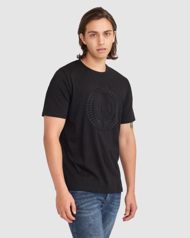 שָׁחוֹר FILA T-shirt ראווי לגברים fila שחור 68LF2347