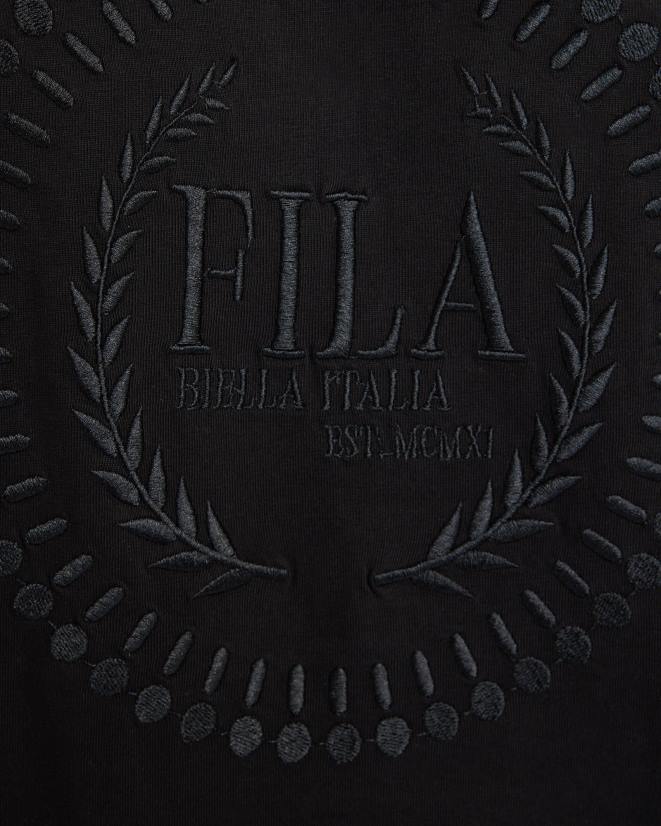 שָׁחוֹר FILA T-shirt ראווי לגברים fila שחור 68LF2347