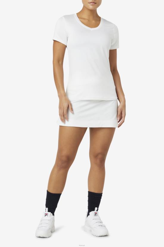 לבן FILA פילה לבנה עם צווארון V משיי 68LF2027