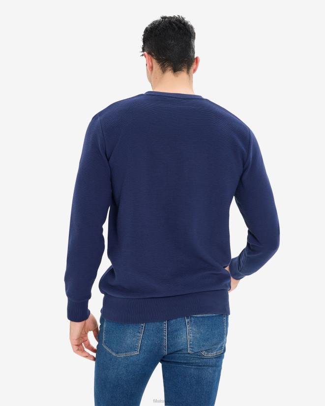 חיל הים FILA צווארון V צווארון גברים חיל הים פילה 68LF2621