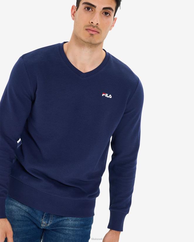 חיל הים FILA צווארון V צווארון גברים חיל הים פילה 68LF2621