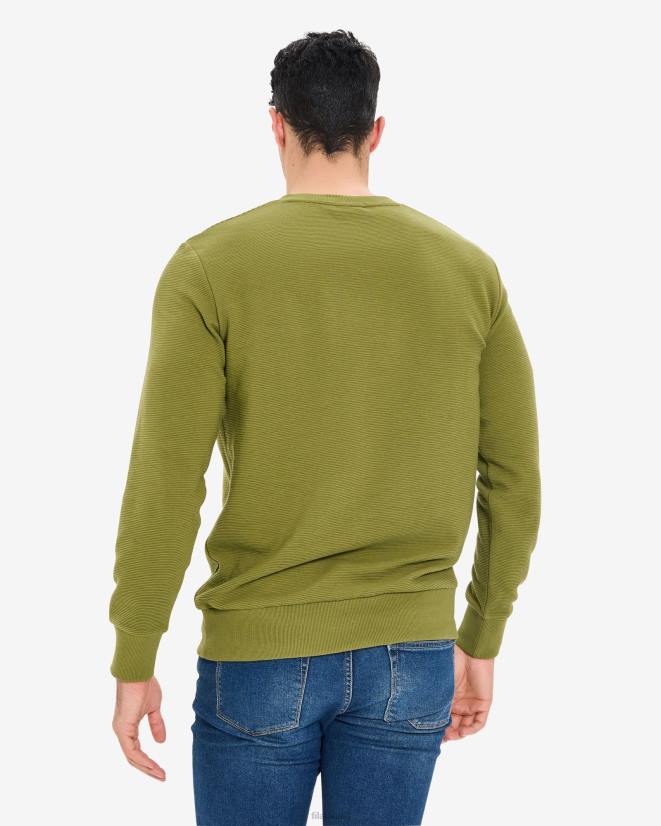 זית FILA צווארון V צווארון גברים זית לגברים 68LF2634