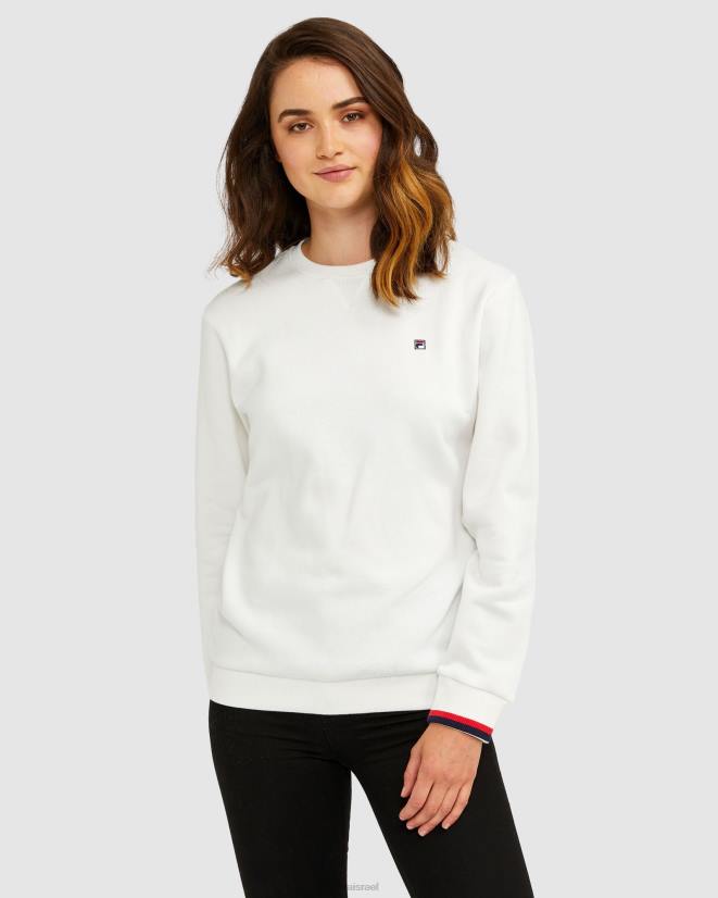 בית מקלט לבן FILA White Asylum Unisex Badge Crew Fila 68LF2640