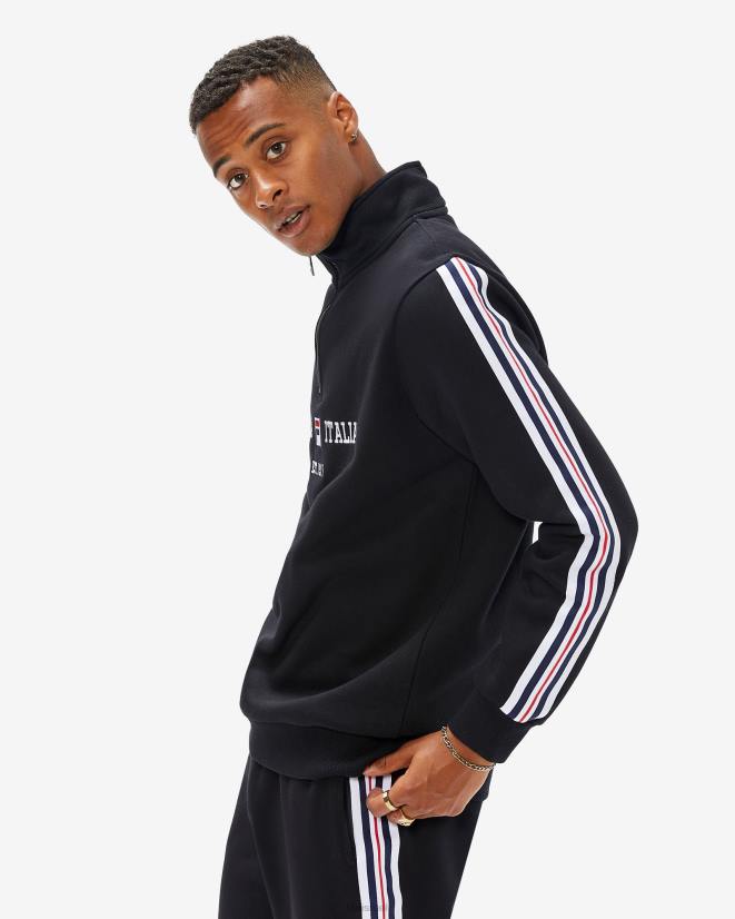 שָׁחוֹר FILA aemero qtr zip fila לגברים שחור 68LF2594