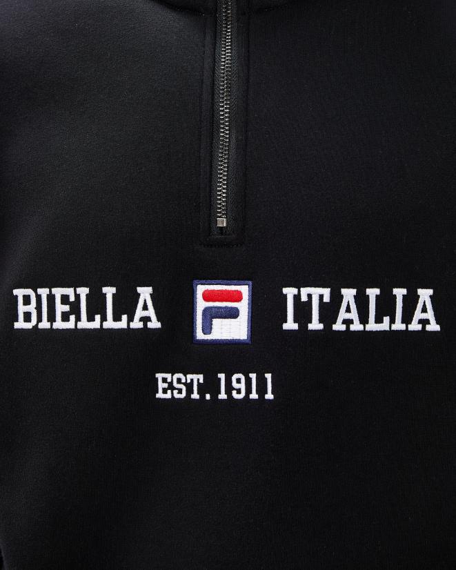 שָׁחוֹר FILA aemero qtr zip fila לגברים שחור 68LF2594