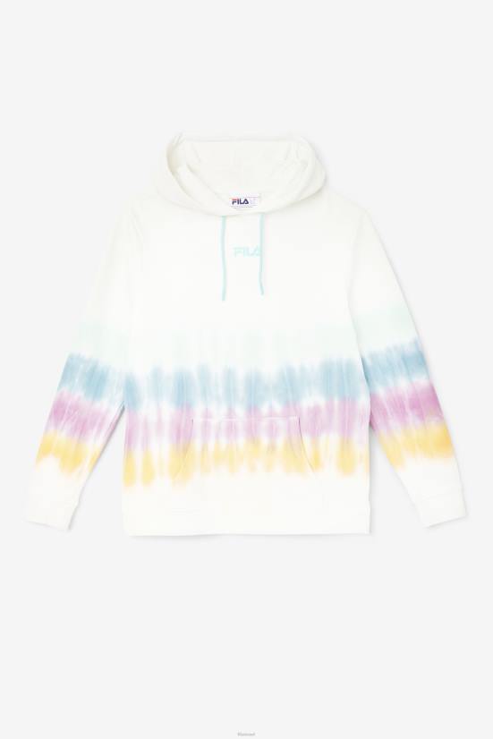 צבע עניבה לבן FILA aerolynn tie dye hoodie white tie dye fila 68LF1529