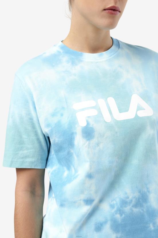 לבן/שפלש/כל/לאטיגו ביי FILA alivia tie dye tee white/splish/all/latigo bay fila 68LF1403