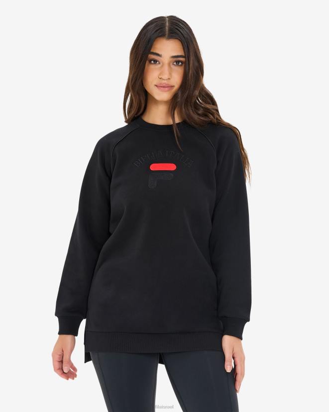שָׁחוֹר FILA טוניקת amara crew לנשים שחורה 68LF2969