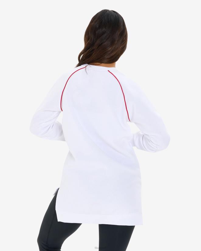 לבן FILA טוניקת amara crew לנשים של fila לבנה 68LF2959