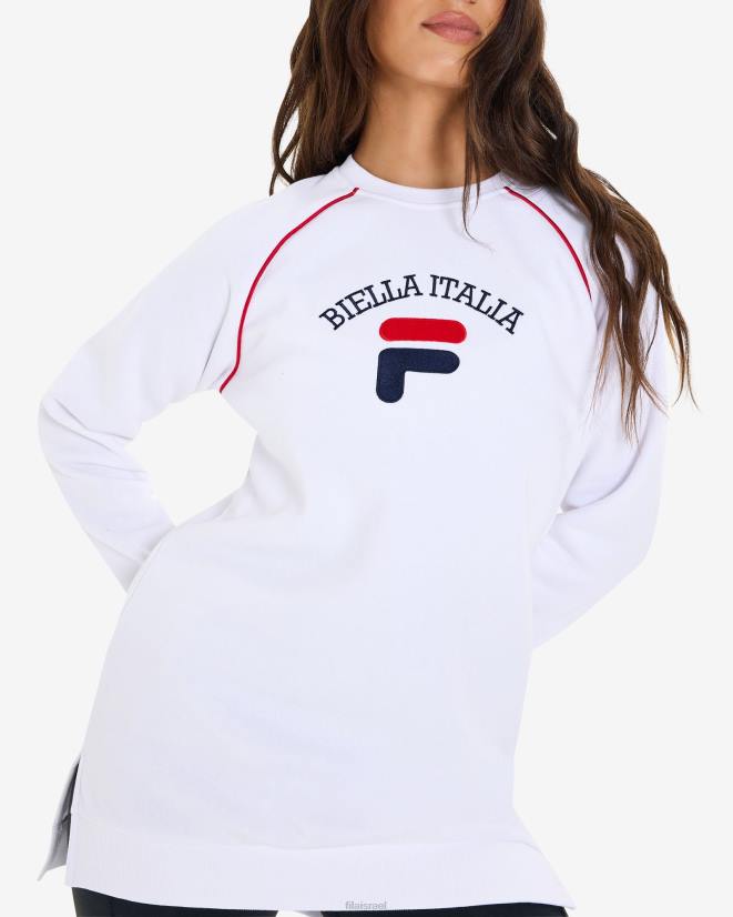 לבן FILA טוניקת amara crew לנשים של fila לבנה 68LF2959