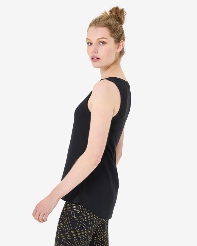 שָׁחוֹר FILA aria mesh tank fila black 68LF2948