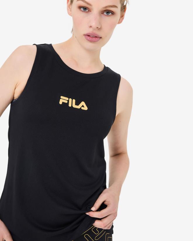 שָׁחוֹר FILA aria mesh tank fila black 68LF2948