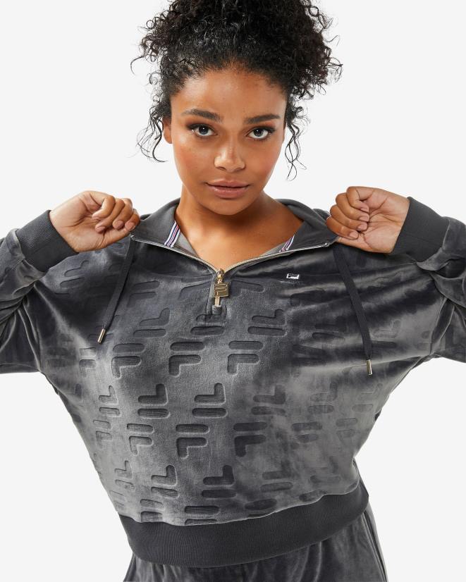 צדפה שחורה FILA שחור צדפה פילה נשים aspena qtr zip 68LF2967