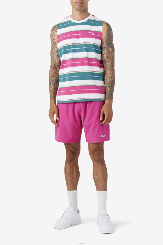 לבן/סגול/באיו FILA טי פילה לבן/סגול/bayou sandu ללא שרוולים 68LF372