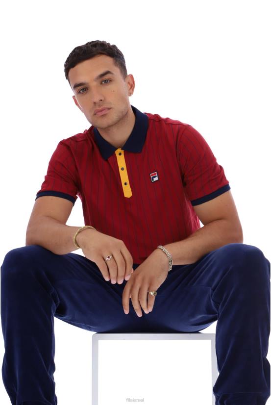 FILA bb1 פולו פילה מפוספס קלאסי וינטג' 68LF3216