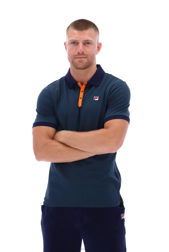 FILA bb1 פולו פילה מפוספס וינטג' קלאסי 68LF3314