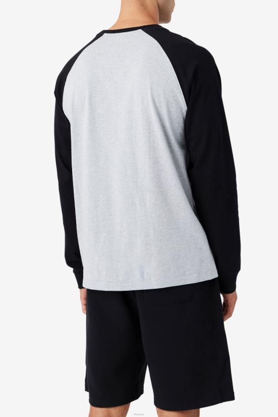 חוואר אפור בהיר/שחור FILA chet raglan tee fila אפור בהיר חוואר/שחור 68LF308