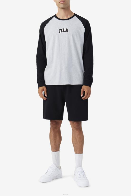 חוואר אפור בהיר/שחור FILA chet raglan tee fila אפור בהיר חוואר/שחור 68LF308