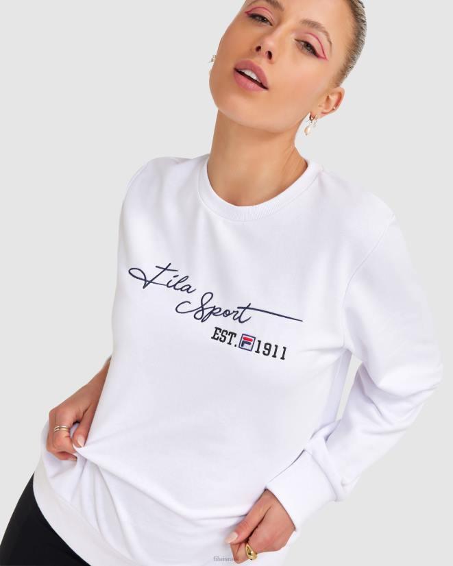 לבן FILA cinzia crew לנשים לבנות fila 68LF2832