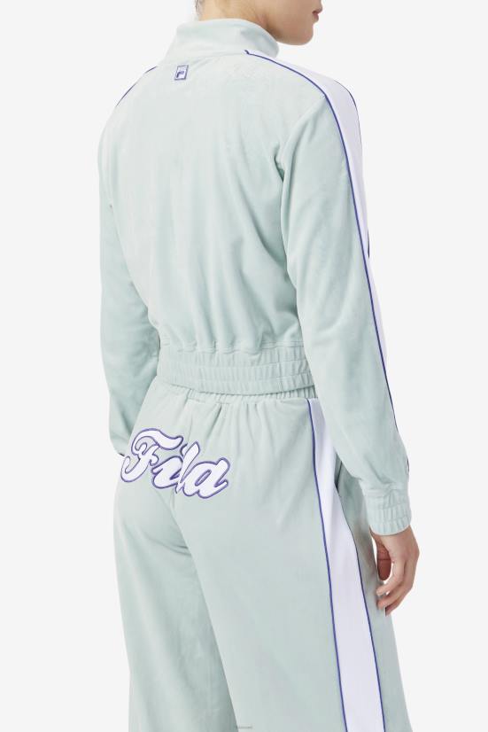 אתר/לבן/כחול FILA ג'קט קטיפה של ether/לבן/כחול פילה ולרי 68LF1767