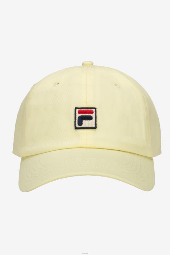צהוב עדין FILA כובע בייסבול f-box רקום fila צהוב עדין 68LF1003