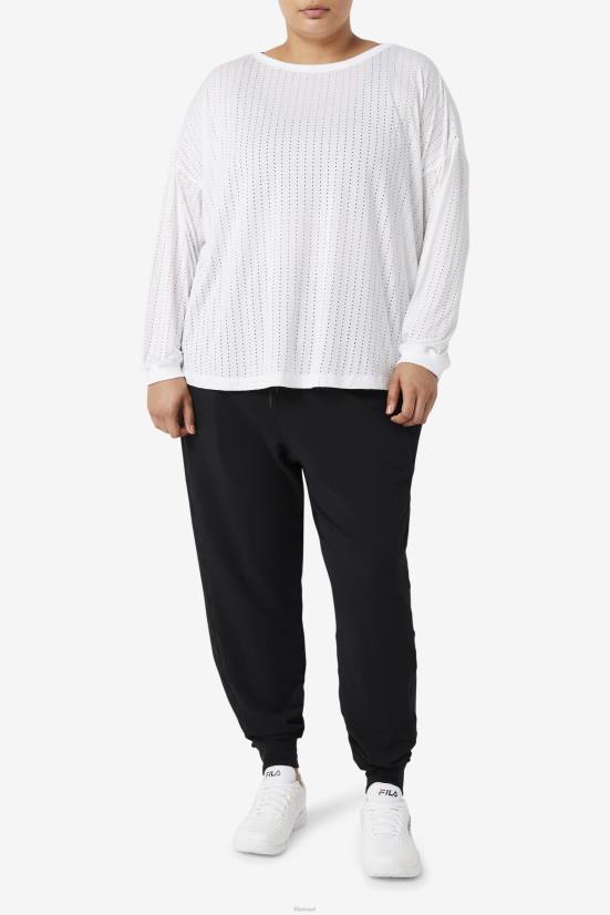 לבן FILA פילה לבן fi-lux רשת עם שרוול ארוך 68LF1888