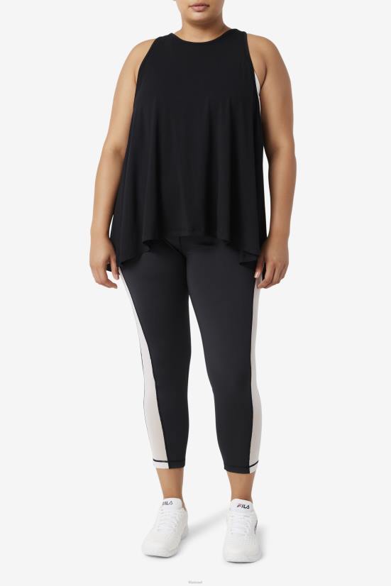 שָׁחוֹר FILA גופיית fi-lux עם גב פתוח פילה שחור 68LF1910
