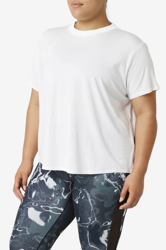 לבן FILA פילה עליונה שרוול קצר fi-lux לבן 68LF1920