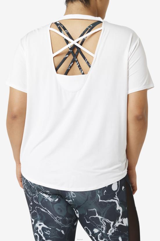 לבן FILA פילה עליונה שרוול קצר fi-lux לבן 68LF1920