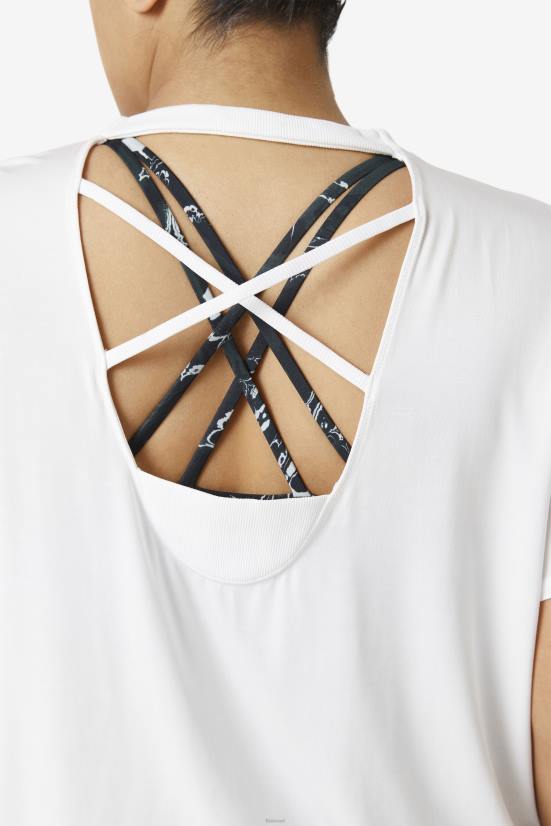 לבן FILA פילה עליונה שרוול קצר fi-lux לבן 68LF1920