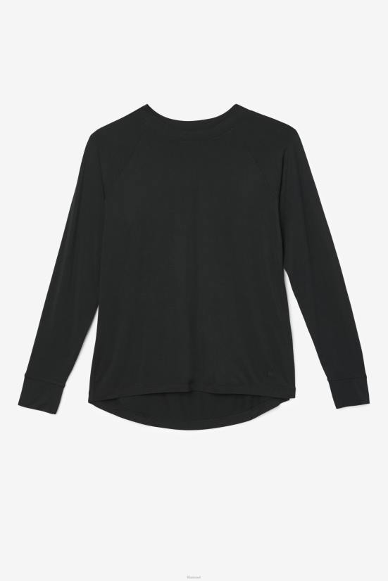 שָׁחוֹר FILA גב רשת fi-lux שרוול ארוך צוות fila שחור 68LF1868