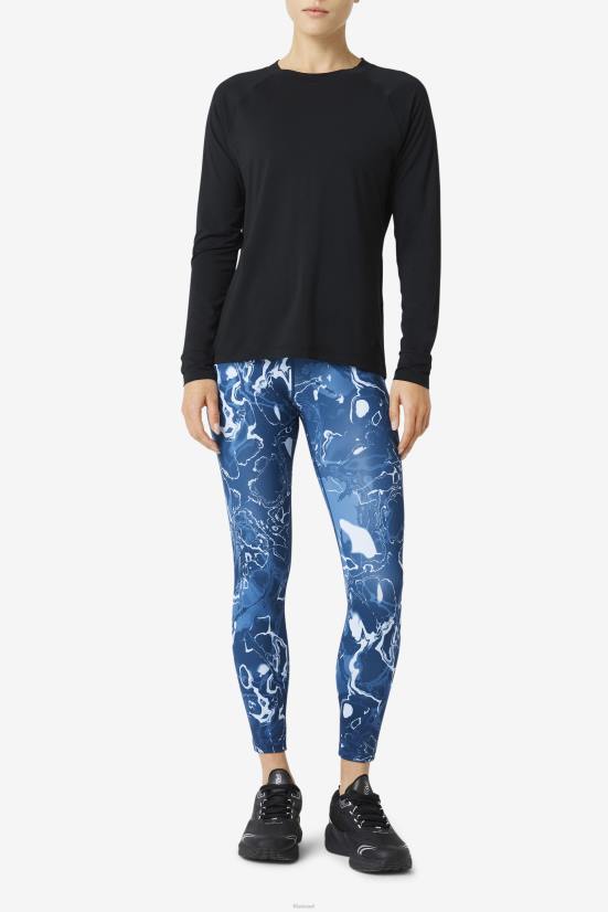 שָׁחוֹר FILA גב רשת fi-lux שרוול ארוך צוות fila שחור 68LF1868