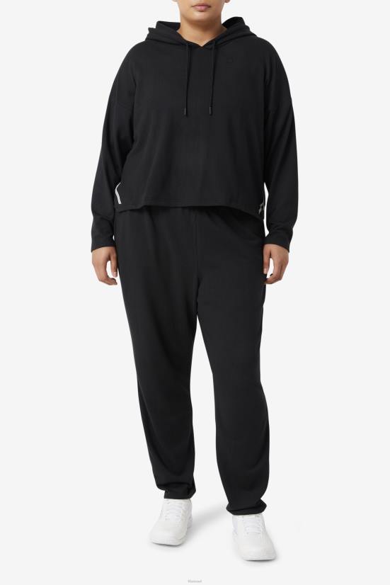 שָׁחוֹר FILA קפוצ'ון שחור קצוץ fi-lux fila 68LF1889