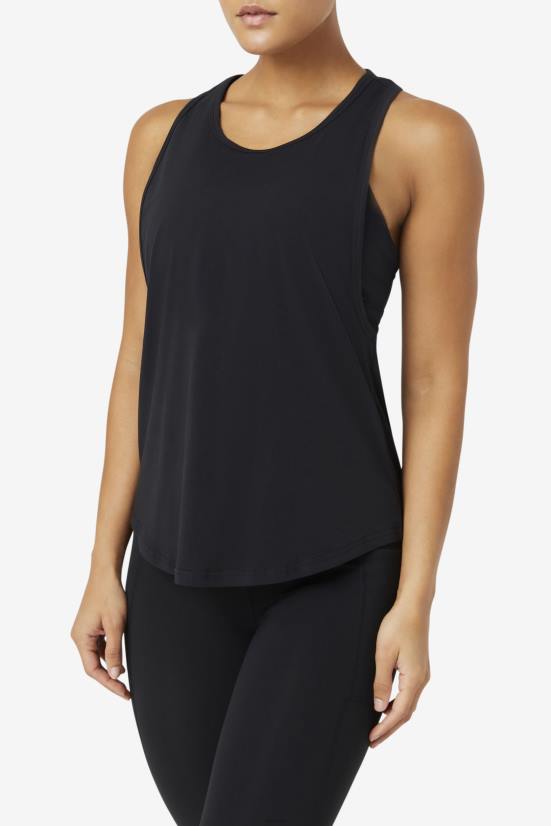 שָׁחוֹר FILA גופייה ארוכה fi-lux fila black 68LF1904