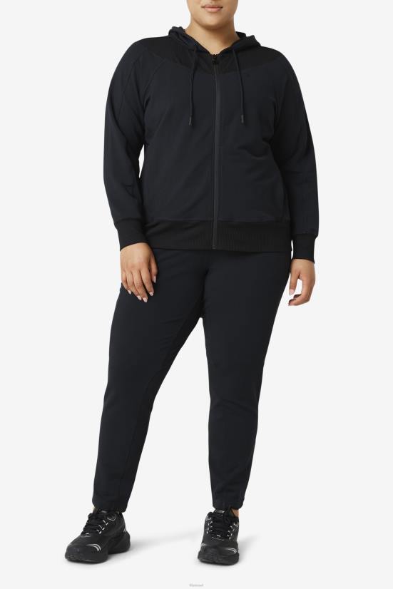 שָׁחוֹר FILA קפוצ'ון fi-lux slim עם רוכסן מלא פילה שחור 68LF1886