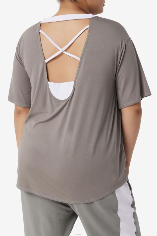 כחול גרגויל/לבנדר FILA שרוול קצר fi-lux top fila gargoyle/לבנדר כחול 68LF1922