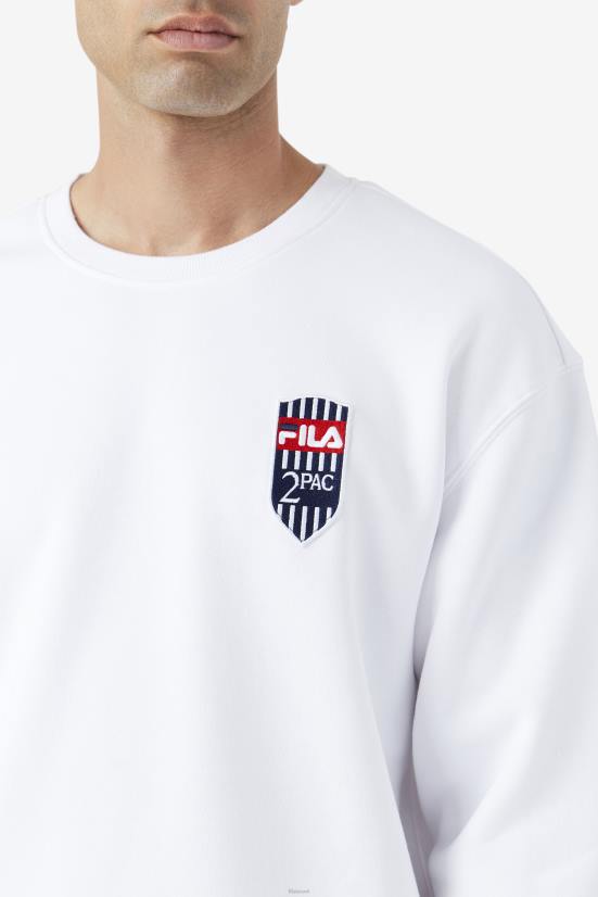 לבן FILA צוות פליסה צמר לבן fila 2pac 68LF513
